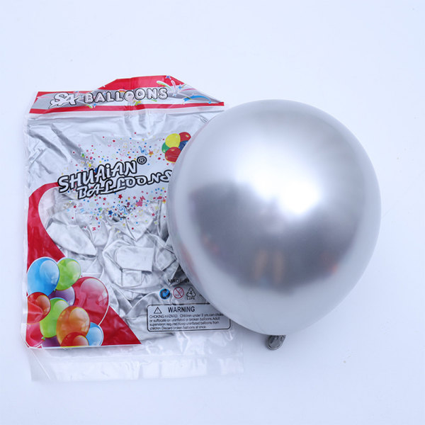 Chrome Metallic Balloner 50 stk. 12 tommer Tykke Latexballoner til