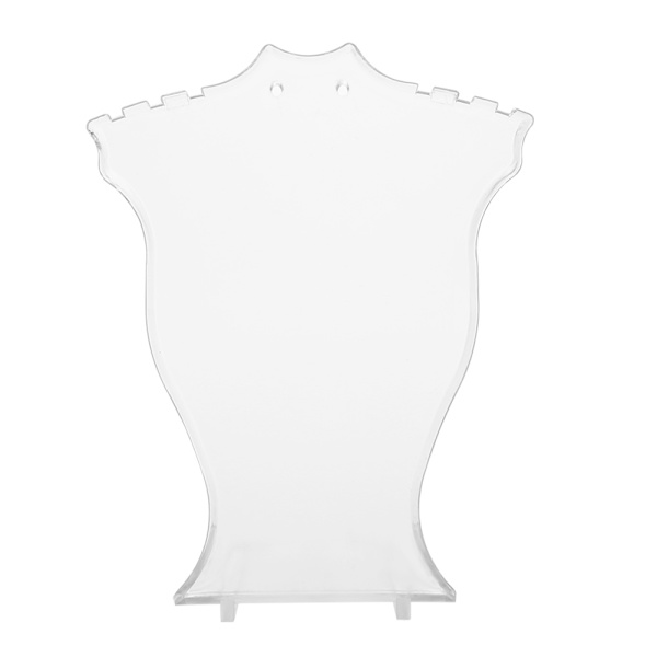 Halsbandshänge Kedja Smycken Byst Display Stativ Hängare Örhängen Hållare Rack Transparent