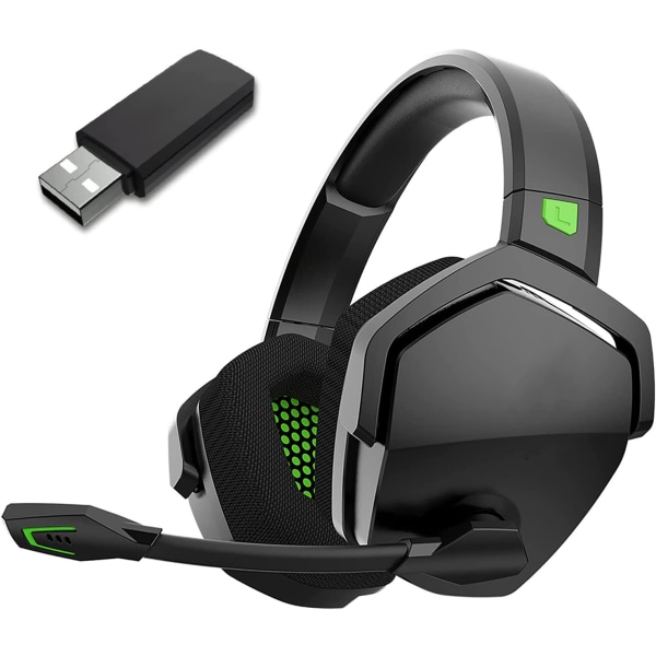 Trådlöst spelheadset med mikrofon för PS5, PS4, PC, Mac,