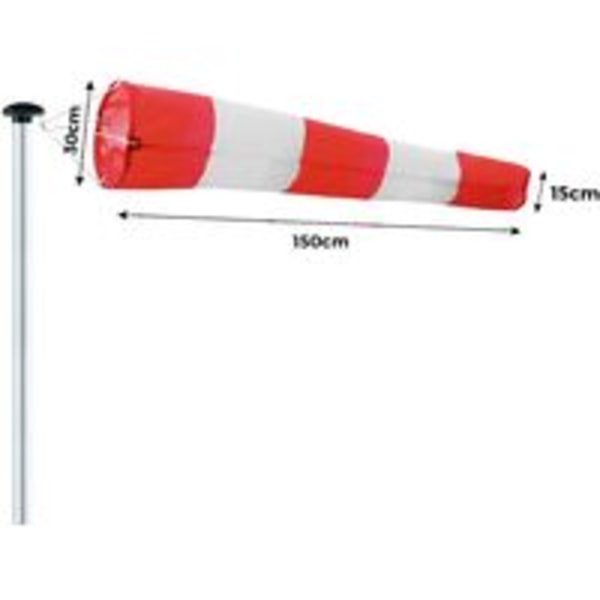Vindsocka för utomhusbruk, Vindriktningsindikator i rött och