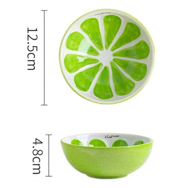 Söta handmålade fruktlemonformade små skålar i keramik för