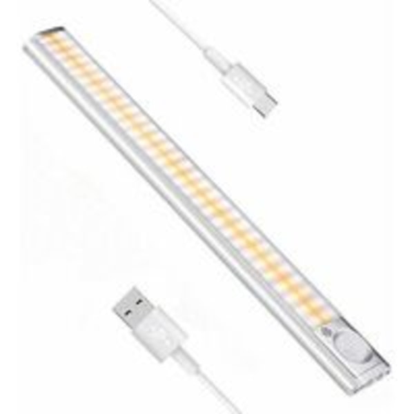 160 LED-langaton kaappivalo, keittiön LED-nauhavalo, LED-keittiön kaapin alle valaistus, liiketunnistimen yövalo, USB-lataus vaatekaappiin,