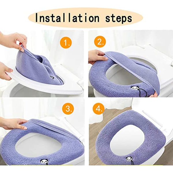 Förtjockad töjbar tvättbar för alla ovala toalettsitsar