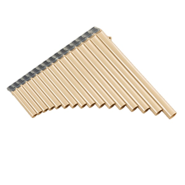Flöjt 16 Pipes Panpipe Musik Blåsinstrument & Väska för nybörjare creamy-white