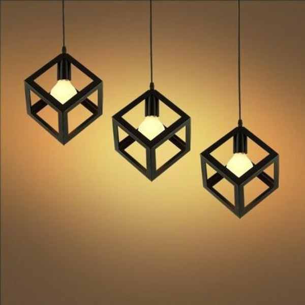 Hengende lampe taklampe kube lysarmatur 3 lys,
