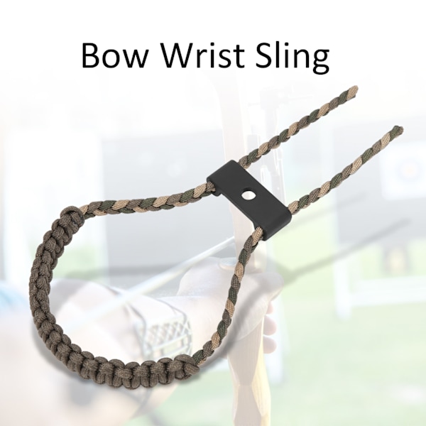Kamuflage Justerbar Archery Håndledsrem Reb Strop Håndledsband Bueskydning Tilbehør