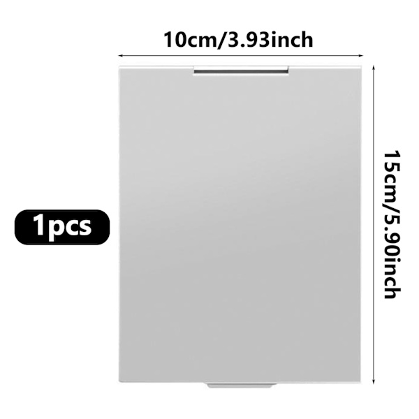 Liten Reise Foldespeil, 6 x 4 tommer Ultra Bærbar Slank Foldespeil Aluminiumskall Sminke Speil, Tynn Lett Foldespeil for Lomme