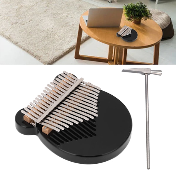 Tum Piano 17 Tangenter C Ton Kalimba Akryl Bärbart Finger Spelinstrument Set Kit