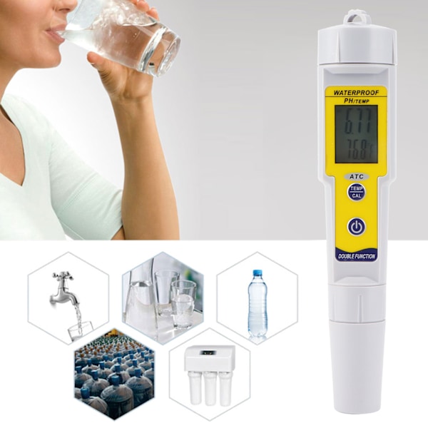 Professionell Digital Salthaltsmätare, Innovativ Vattenkvalitetstestare för Hydroponik, Akvarier, Pooler & Spa, med Exakt EC-mätare, TDS-mätare, pH