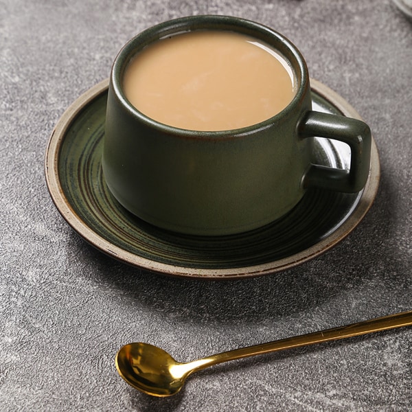 220 ml keramisk kaffekopp set, lattekopp, enkel handtvättad kaffekopp i keramik.