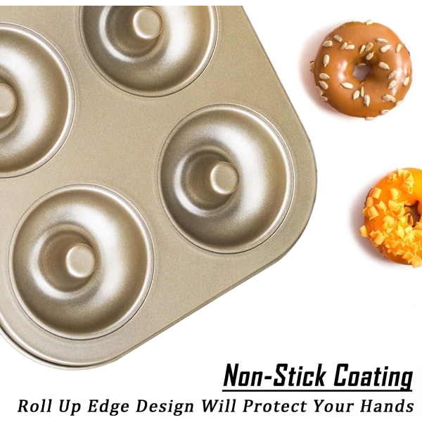 PHABULS Donutform, Mini Donutforme Nonstick 6 Hulrum, Plade