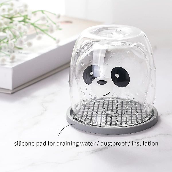 Söta muggar Dubbelväggig glas Panda Mugg Klar Kaffe Mugg Mjölkkopp