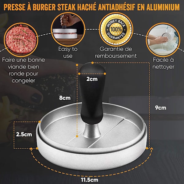 Burgerpresse, Hakket kødform, Burgerpresse