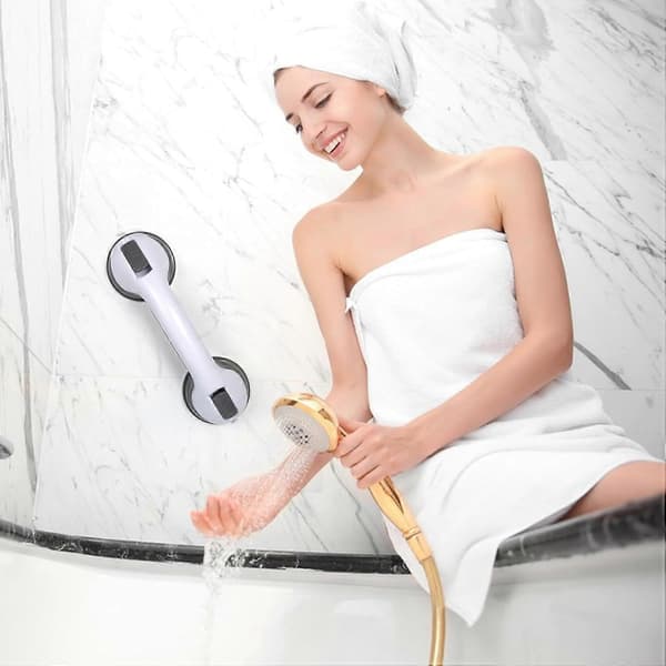 Suction Cup Handle for Bathroom, 2 Pcs 30cm Handles for Disabled, Portable Support Handles, Safety Shower Handle