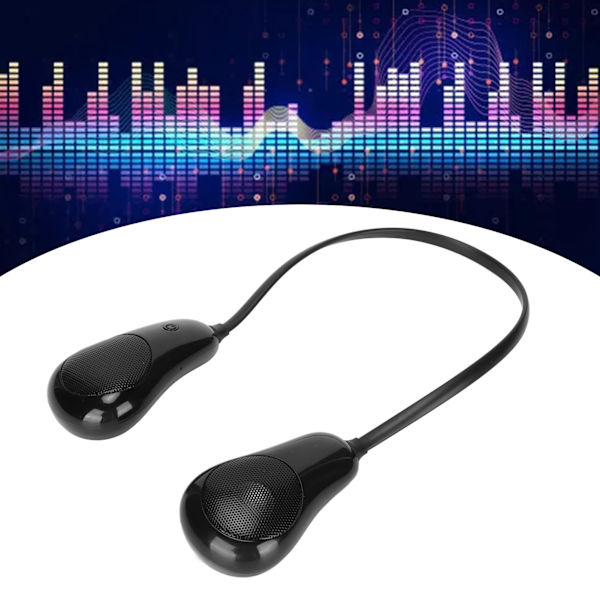 Kaulanauha Bluetooth-kaiutin Stereo Hands Free Noise Reduction Kannettava Puettava Kaiutin Kotiin Ulkoiluun Urheiluun Matkustamiseen Musta