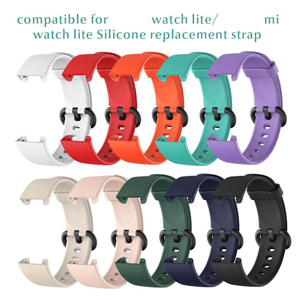 Klockarmband Kompatibelt med Xiaomi Mi Watch Lite för Redmi Watch Lite Smart Watch Ersättning Silikon Armband handledsrem