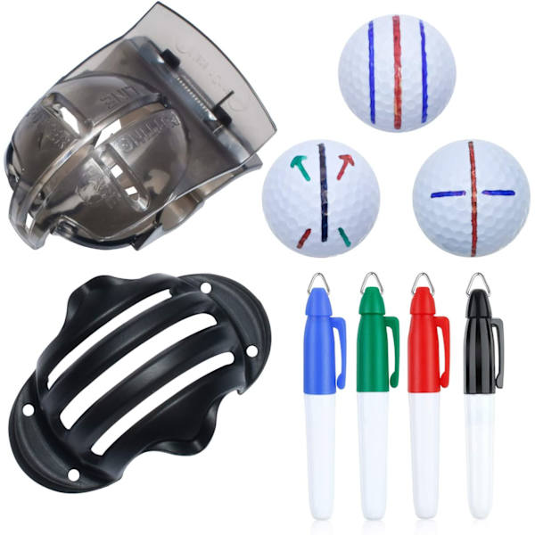 6-pack golfboll linjal golfboll markering verktygssats
