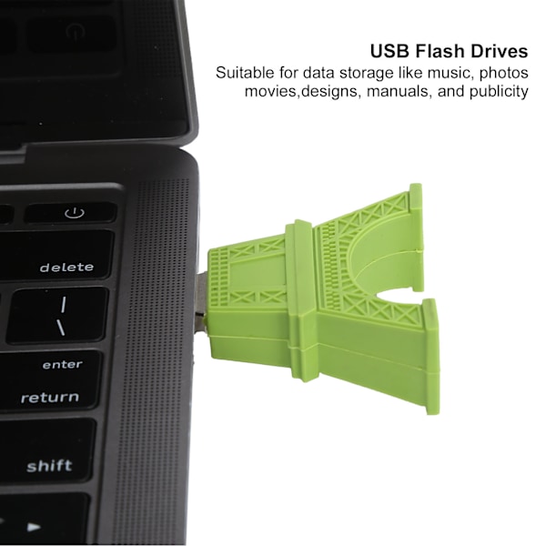 Tecknad Flash Disk Kompatibel Valfri Lagringstorn Mönster USB-minnen för PC Laptop 16GB