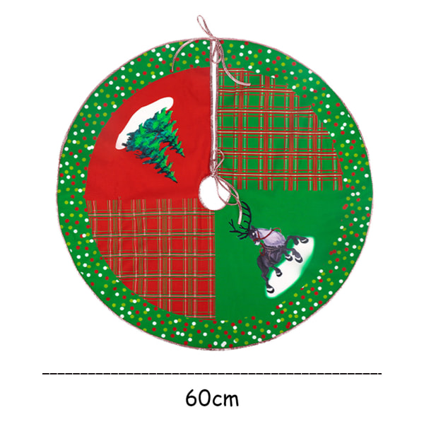 60 cm Ny juletre kjole trykt tre bunndekorasjon