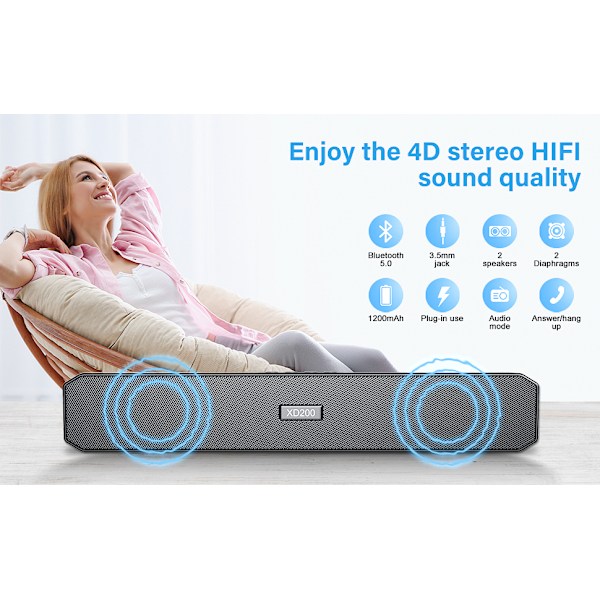 ViViness datamaskin-høyttalere for skrivebord med Bluetooth 5.0
