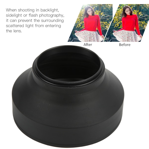 Kamerahuvor Vikbara Förhindrar Astigmatism Förhindrar Skador Digitalt Linsskydd för Kamera 55mm/2.2in
