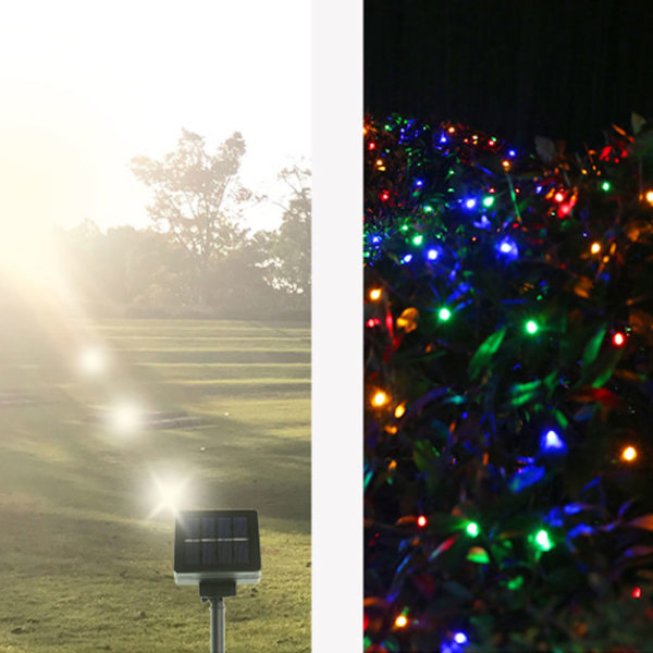 72ft 200 LED Solar String Lights med 8 moduser for hage, gård,