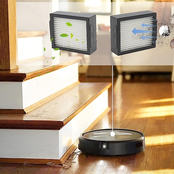 21-osainen varaosasarja, yhteensopiva iRobot Roomba E5 E6 I6 I6+ I4 I4+ I7 I7+ I8+ Plus Plus Hepa -suodatin, Bru-rulla, täydennysosat