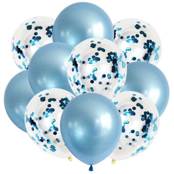 60 Pack 12 tommer, perlefarvede balloner+pailletter ballon | Lat