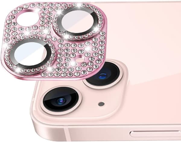 iPhone 14 / iPhone 14 Plus bagkamerabeskyttelse, diamantkamera