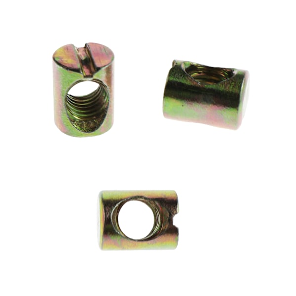 M6 Möbelbult Mutter Set, 10 st M6x100mm Möbelbult och Cylinder Mutter, Sexkantshylsa Sängskruvar och Bultar Sortimentskit För Våningssängar och Baby