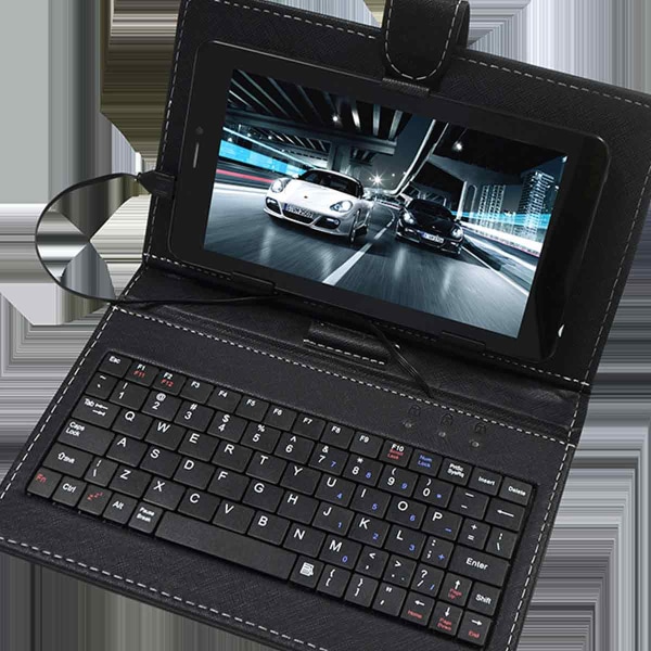 Universell fodraltangentbord 9-10,1 '' Silverht Black Keyboard