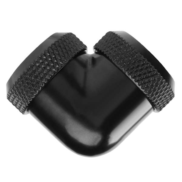 14mm OD DIY Twist 90 Graders Vinkel Dubbel Hård Rör Rör Anslutning Vatten Vätskekylning Svart