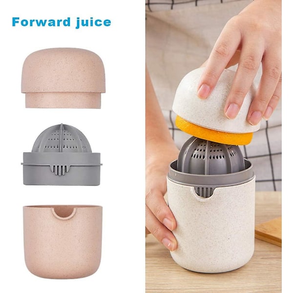 Manuell Juicer Sitrus Sitron Appelsin Håndpresser Hånd Juicer Sitruspresser Manuell Hånd Juicer Lokk Rotasjon Trykk Antiskli Reamer Med Sil Og C