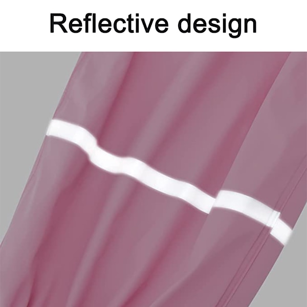Pojkar Flickor Reflekterande Vattentät Regnbyxa Lättvikts Regnwea Pink