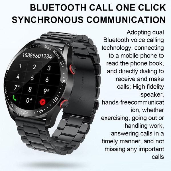 LX-Bluetooth Smartwatch med talfunktion