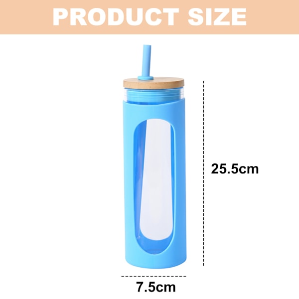 600 ml karkkiväriset lasilasi, lämmönkestävä lasipullo lämmöneristyskannella