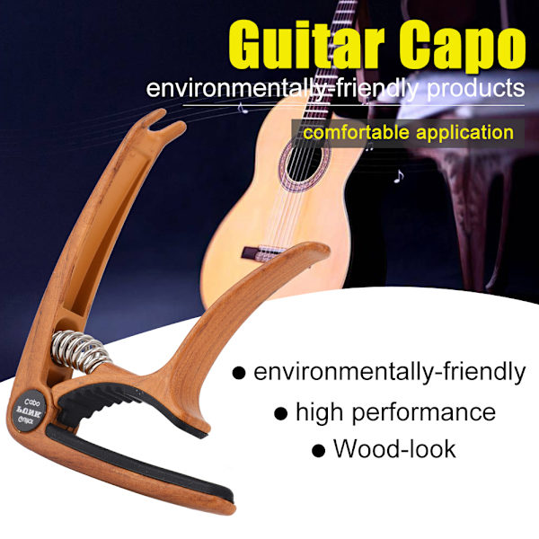 Zink Alloy Gitarr Capo för Folk Elektriska Gitarrer med Strängstiftverktyg (#3)