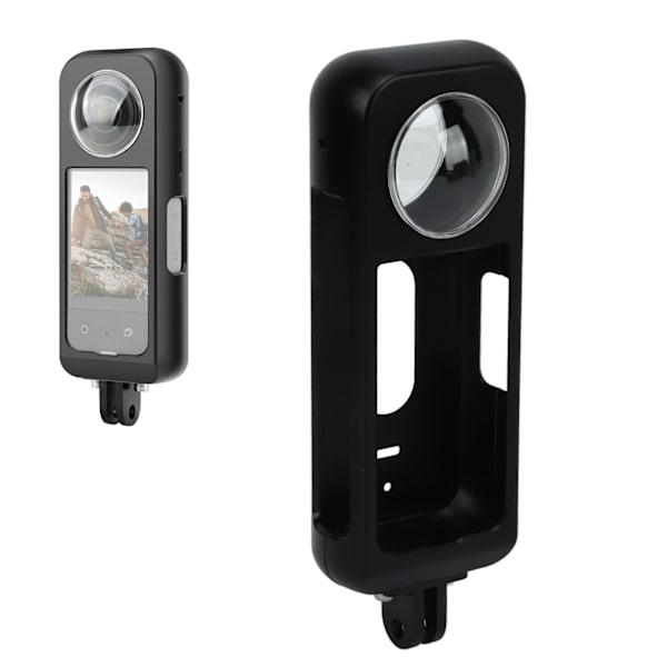 Kamerabur i aluminiumlegering 1/4 tum montering bas i metall med objektivlock för Insta360 X3