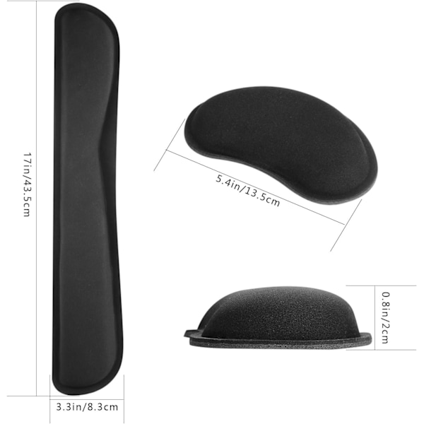 Ergonomisk musmatta och handledsstöd för tangentbord, minneskummusmatta, kuddfyllning, datortillbehör, bärbar dator