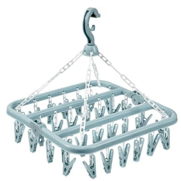 32 Pegs Clothes Hanger Sock Underwear Drying Rack Drying Hanger