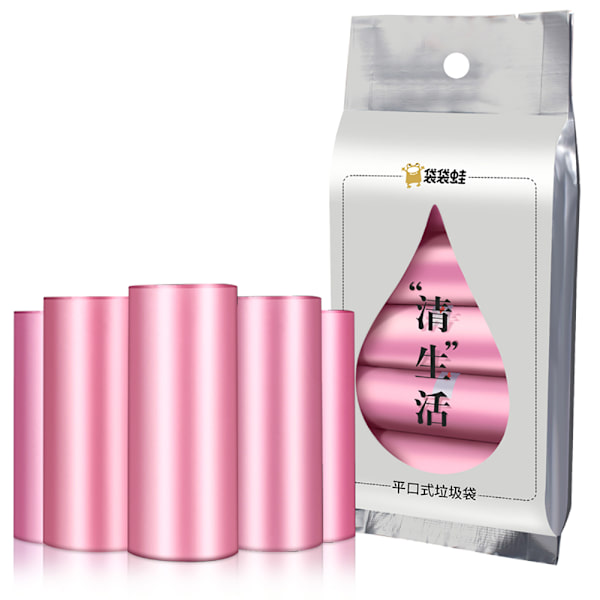 Tjocka Plastpåsar för Soptunnor, Stora Sopsäckar, Extra Tjocka, Robust (Rosa - 150 st)