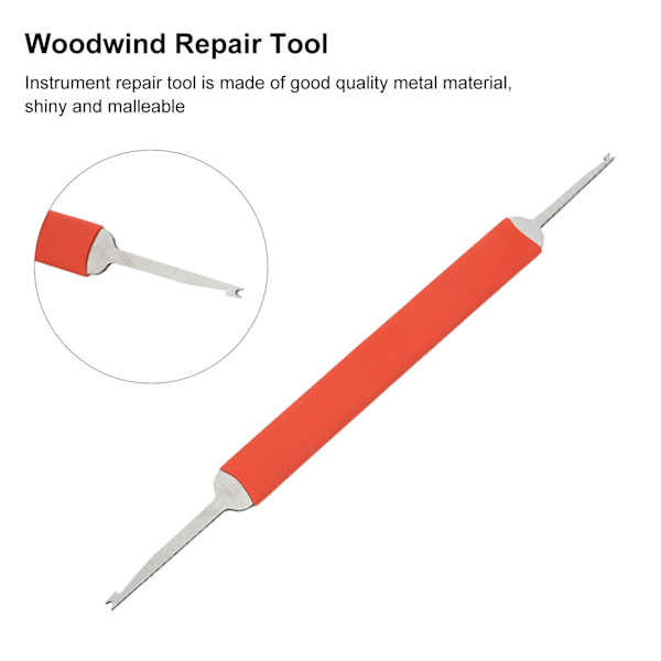 Träblåsinstrument Fjäderkrok Verktyg Metall Instrument Reparation för Saxofon Klarinett Oboe Flöjt Fagott