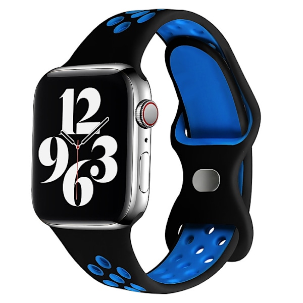 Adorve Kompatibelt Apple Watch-rem 38mm/40mm/41mm SE iWatch Serie 7 Dame Herre, Åndbar Sport Silikonerstatningsrem,