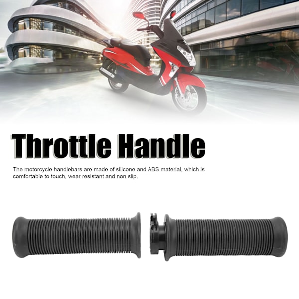 1 Pari 22mm Moottoripyörän Kaasukahva Mukava Istuvuus Skootterille GY6 50cc 80cc 125c 150cc Musta