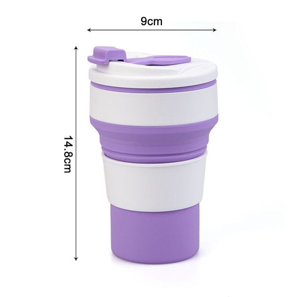 Hopfällbar kaffekopp för resor Silikon hopfällbar mugg med