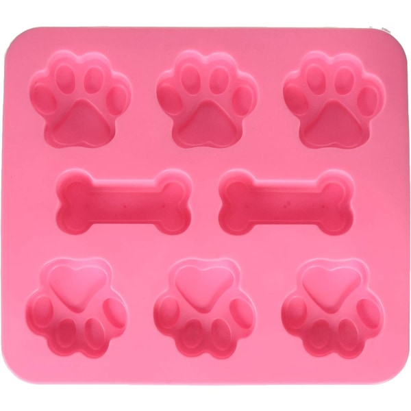 Pet Paw Print with Bone Silicone Mold Treat Dog Candy Chocolate