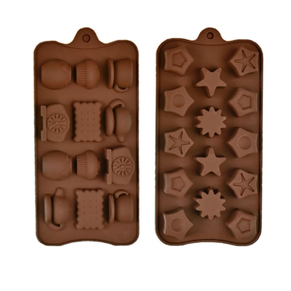 2 stk. chokolade, kageform, silikone bageform,