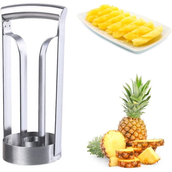 Ananas-kjernefjerner og -skjærer, rustfritt stål ananas