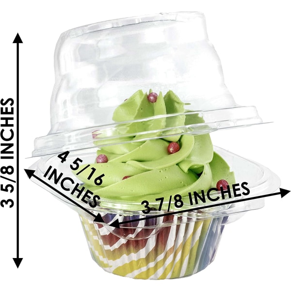 Individuell cupcake-behållare - Enstaka fack cupcake