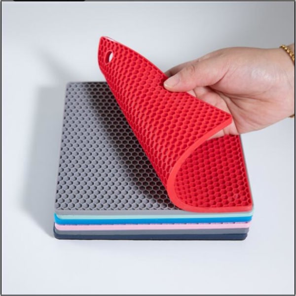 Silikon Gryteunderlag, Multipurpose Non-Slip Isolasjon Honeycomb